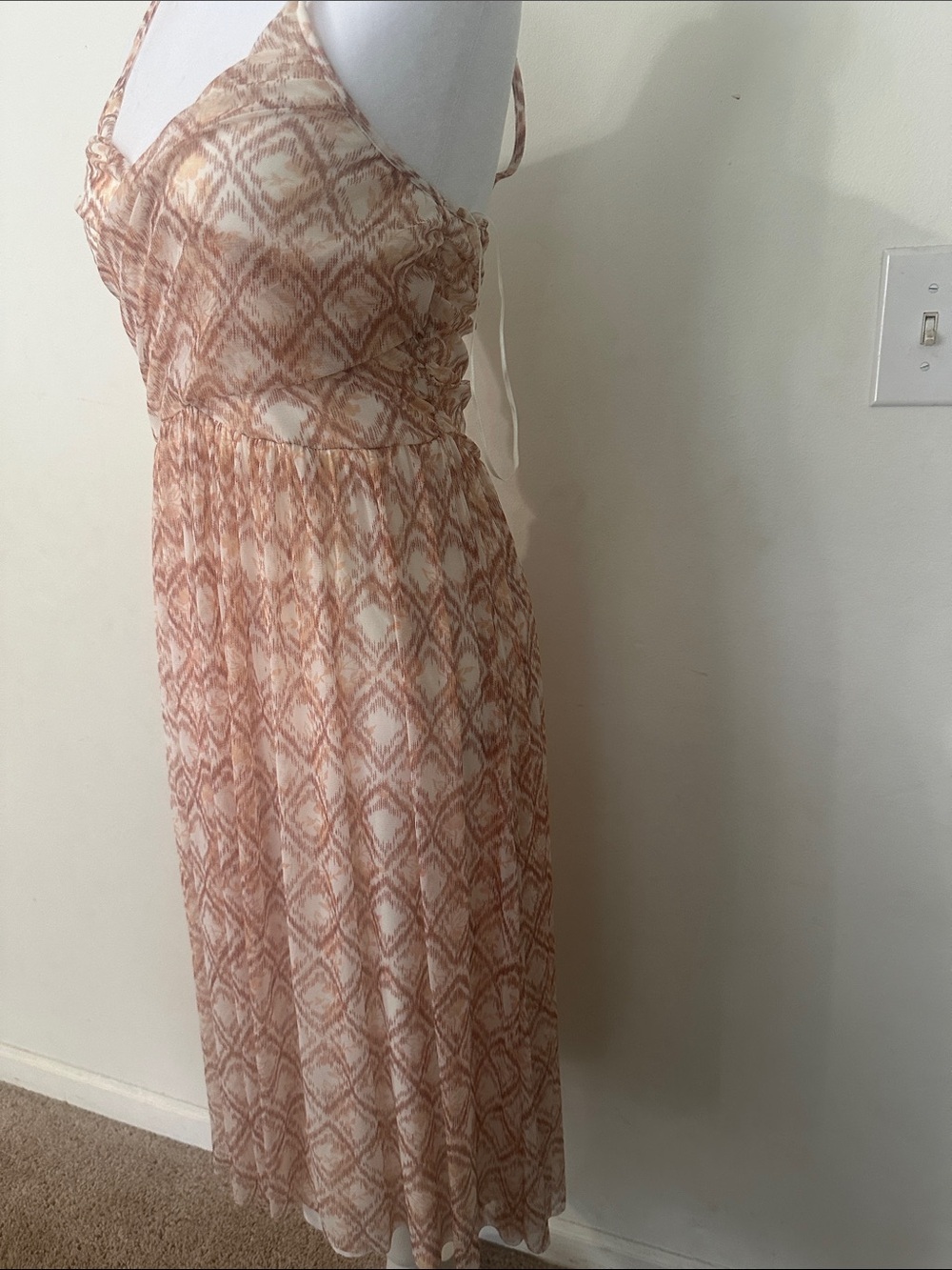 Free People high-low summer sun dress Sz L - Picture 2 of 8